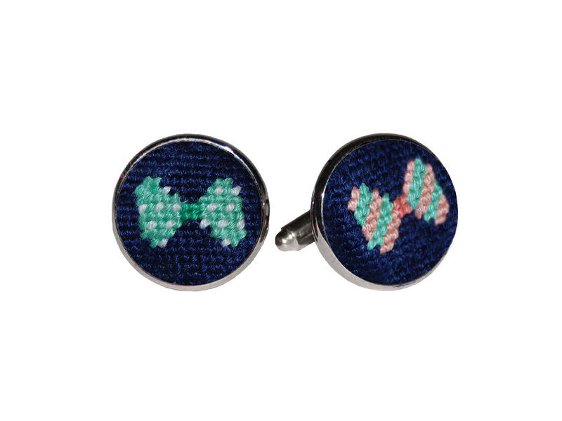 Bow Ties Needlepoint Cufflinks