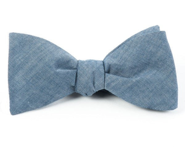 Classic Chambray Warm Blue Bow Tie