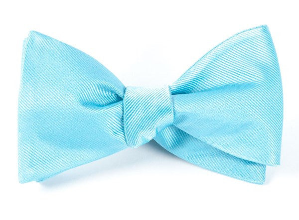 Grosgrain Aquamarine Bow Tie