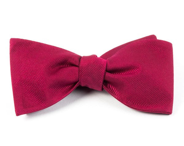 Grosgrain Cranberry Bow Tie