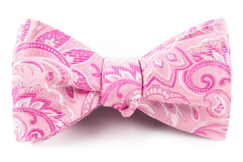 Organic Paisley Baby Pink Bow Tie