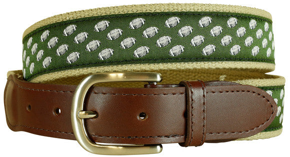 Football Leather Tab Belt