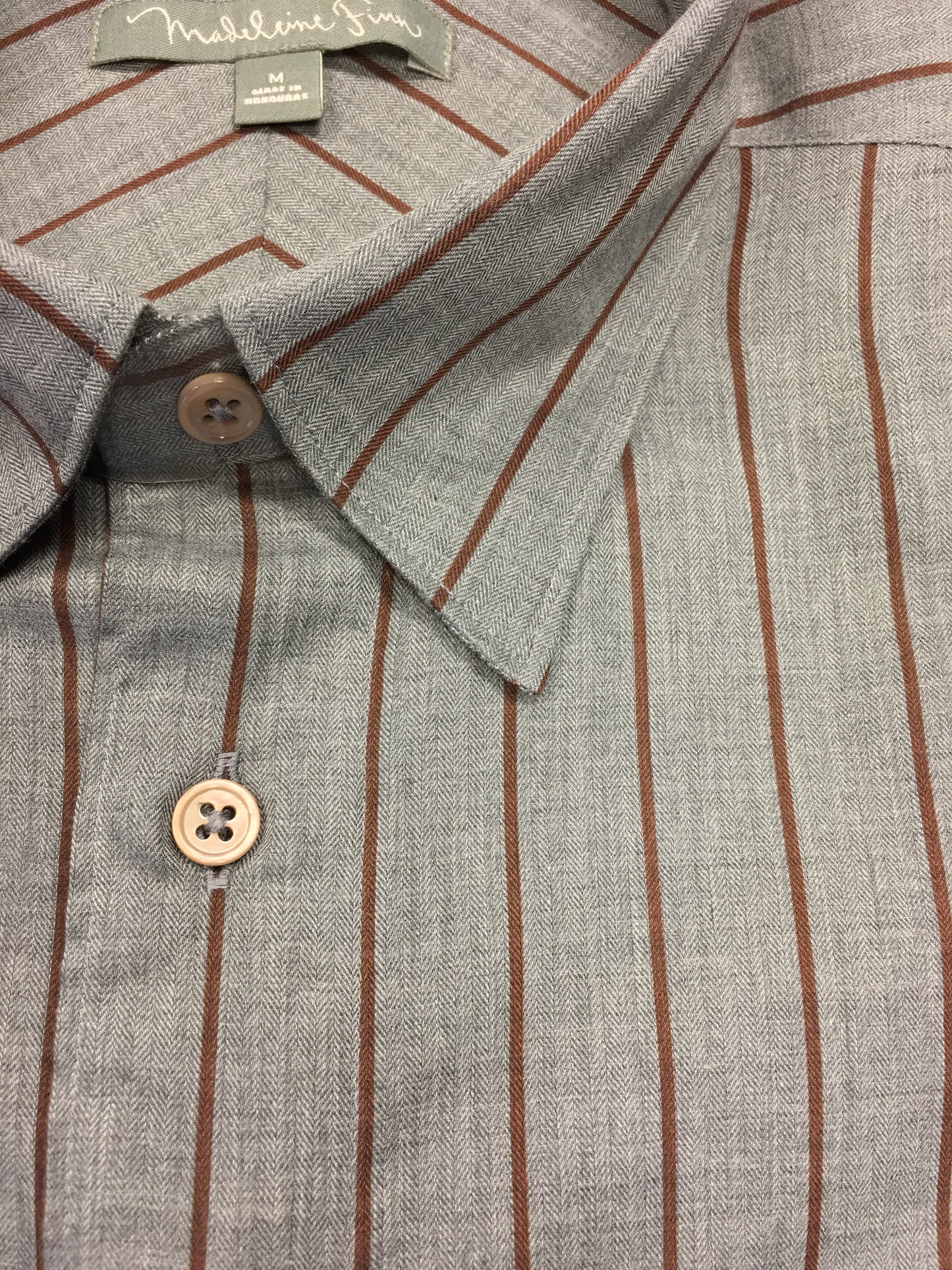 Preston Grey with Rust Stripe