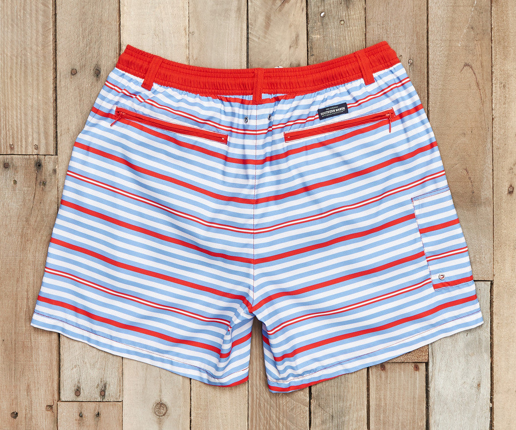Red Dockside Swim Trunks