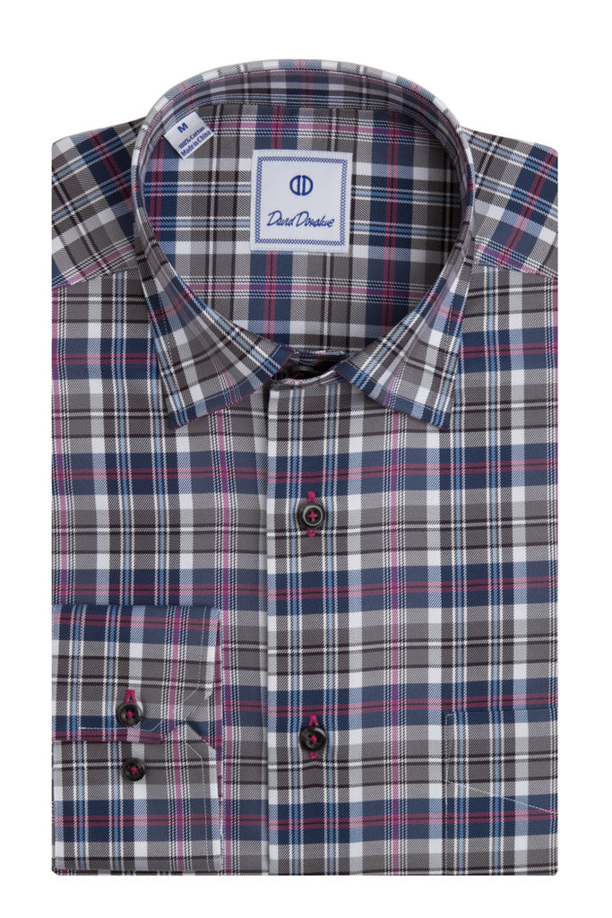Classic 3x3 Twill Plaid Sport Shirt