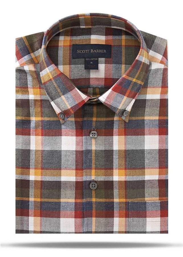 Multi Colored Autumn Plaid Sport Shirt