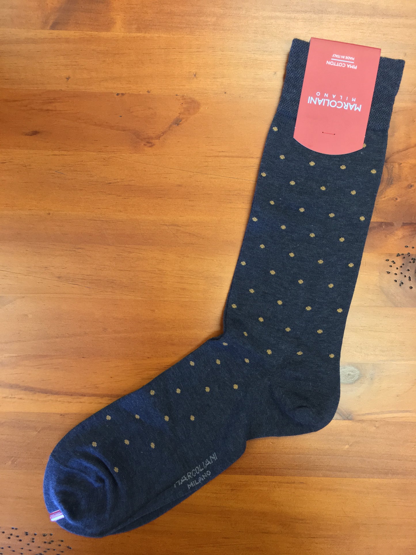 Polka Dot Dark Blue Denim