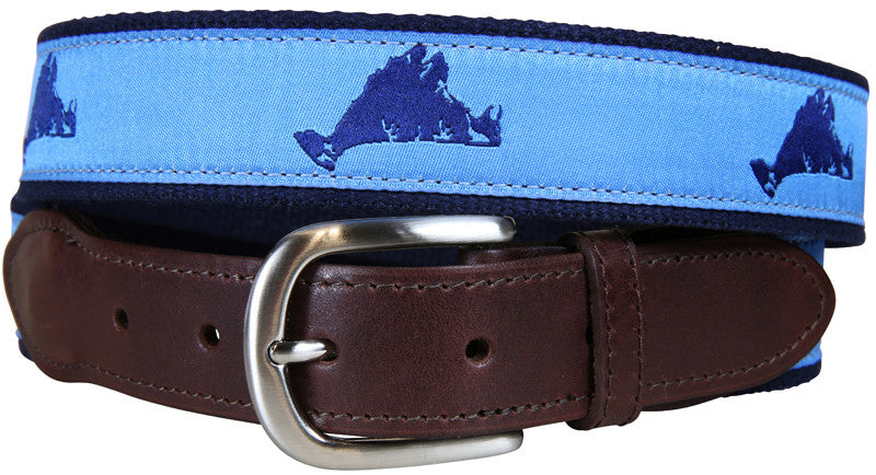 Martha's Vineyard Leather Tab Belt