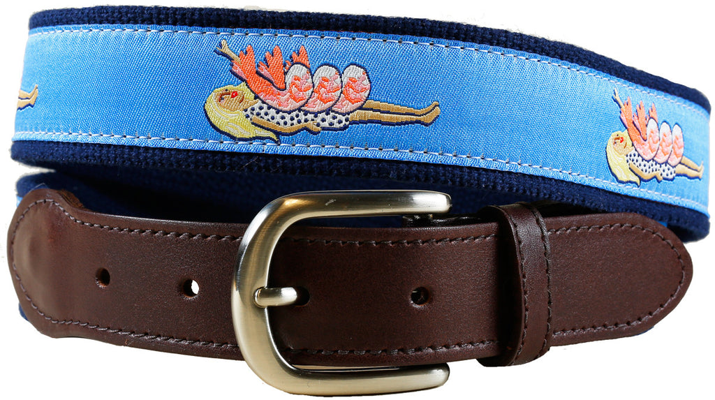 Shrimp on the Barbie Leather Tab Belt