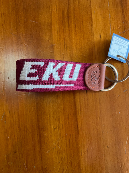 Eastern Kentucky University Needlepoint Key Fob