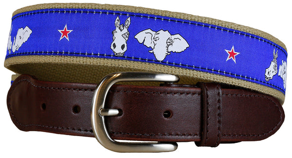 Donkey & Elephant Leather Tab Belt