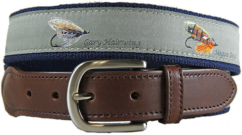 Megan Boyd Flies Leather Tab Belt