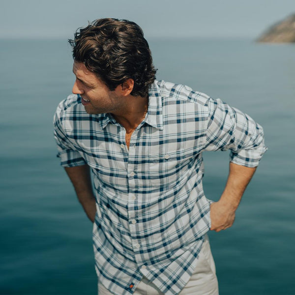 Clayton Twill Button Up Navy