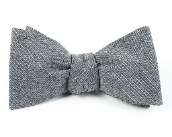 Classic Chambray Soft Gray Bow Tie