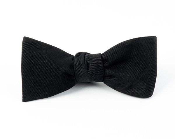 Grosgrain Black Bow Tie