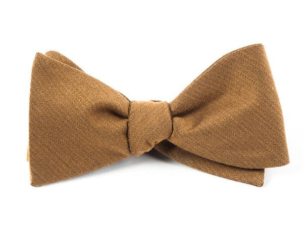 Solid Wool Bronze Bow Tie