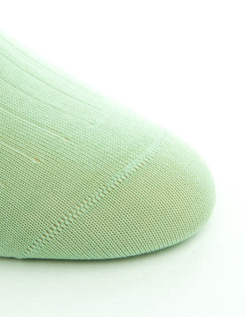 Mint Green Ribbed Sock Linked Toe Mid-Calf