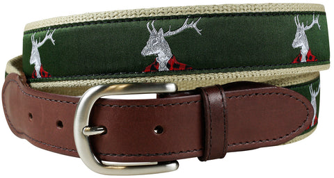 Dapper Stag Leather Tab Belt