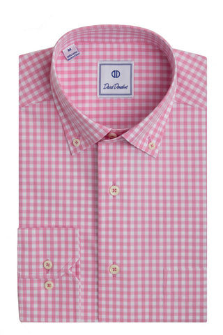 Pink Gingham Sport Shirt