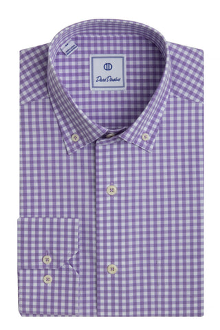 Purple Gingham Sport Shirt
