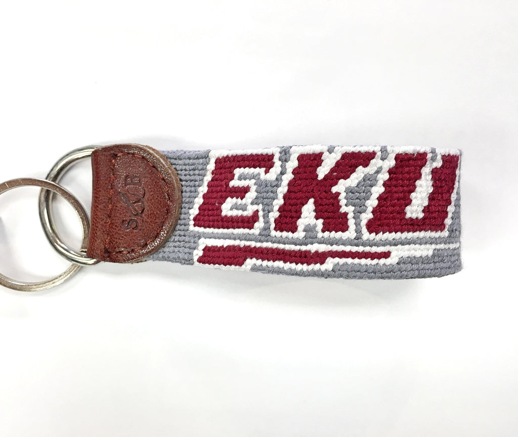 Eastern Kentucky University Needlepoint Key Fob