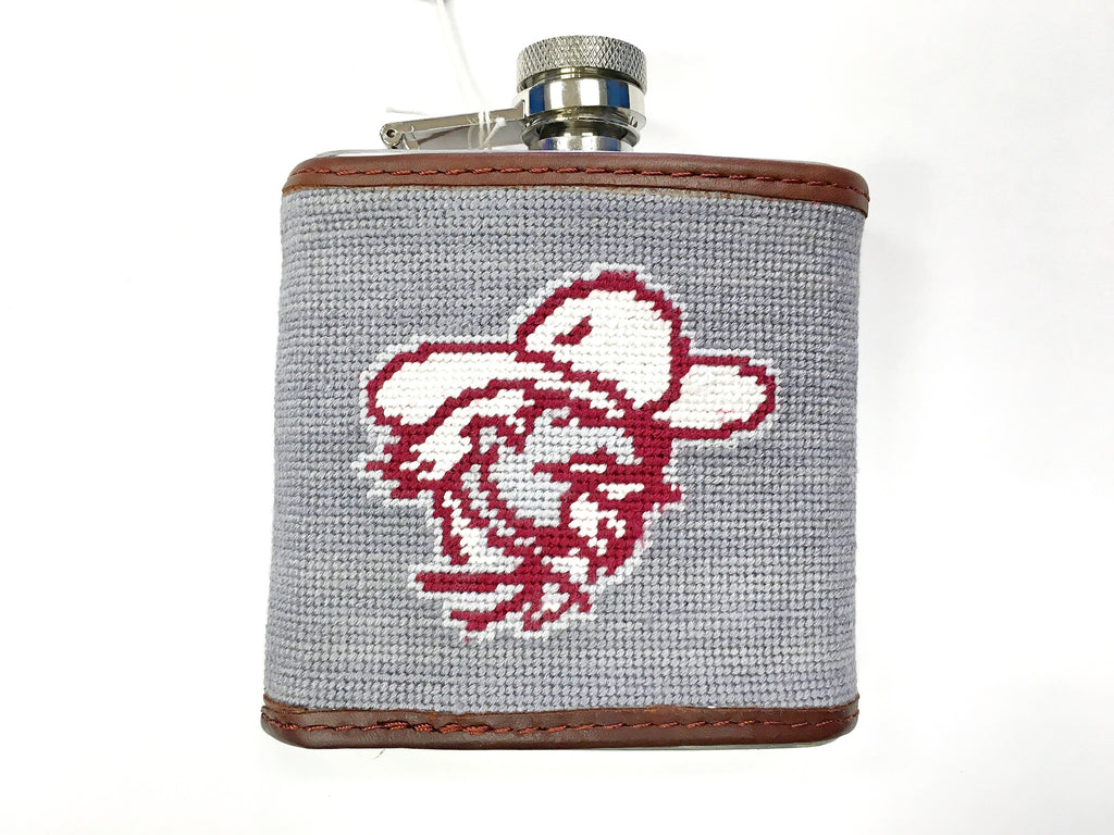 Eastern Kentucky University Needlepoint Flask