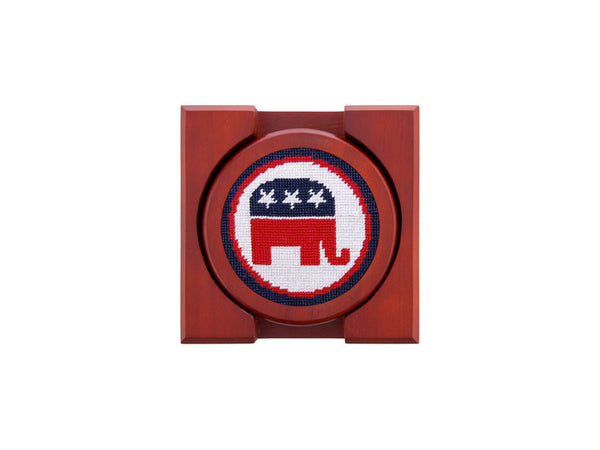 Republican Needlepoint Coaster Set