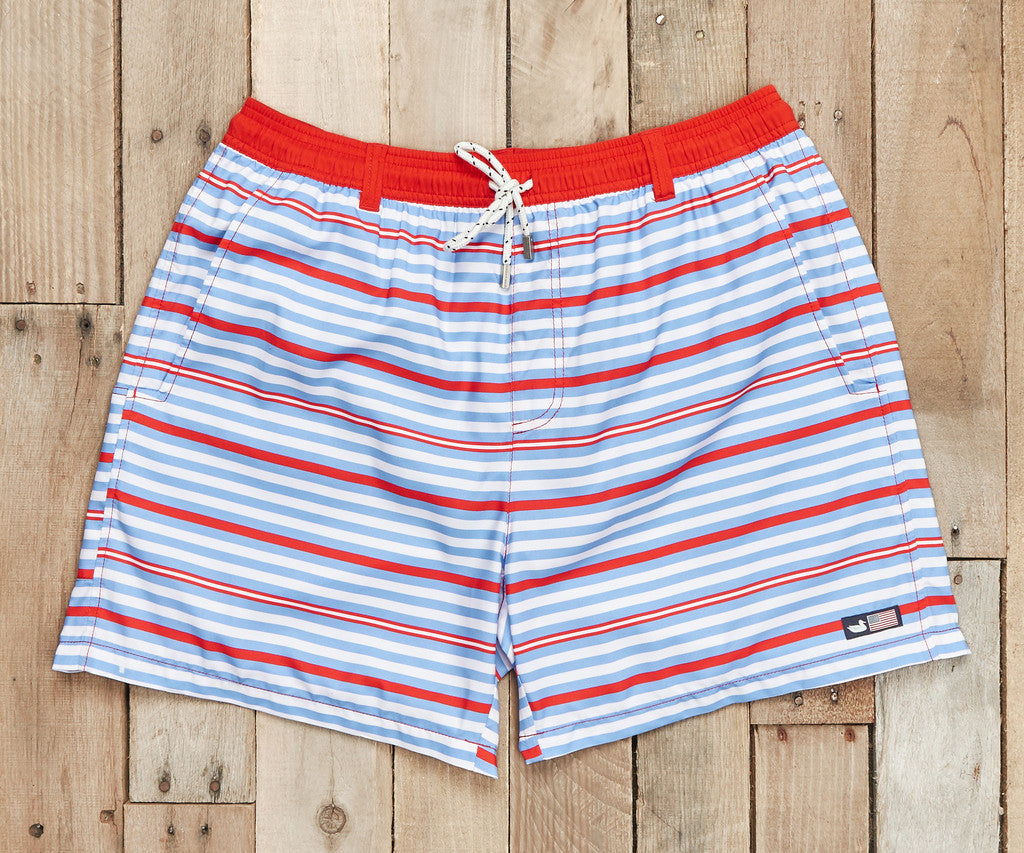 Red Dockside Swim Trunks