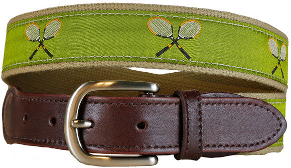 Vintage Tennis Leather Tab Belt