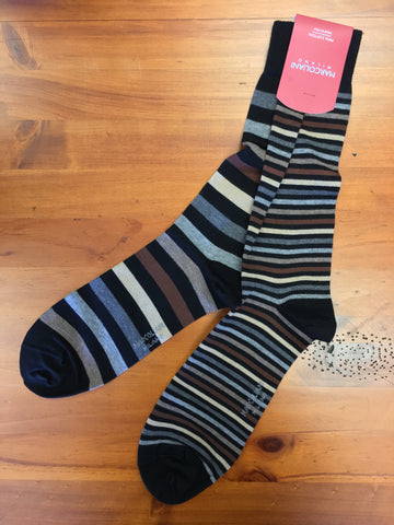 Mismatched Stripes Brown