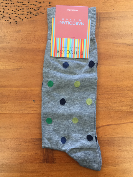 Pima Cotton Multicolor Dots Silver