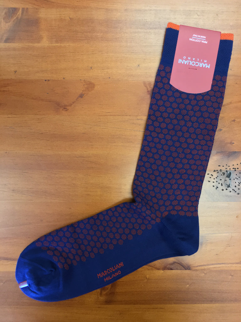 Jacquard Dots Navy and Red