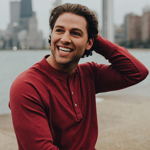LS Puremeso Henley - Tibetan Red