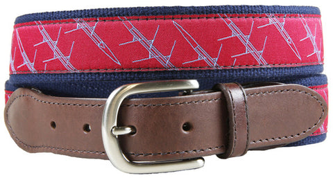 Straight Four Crew Leather Tab Belt