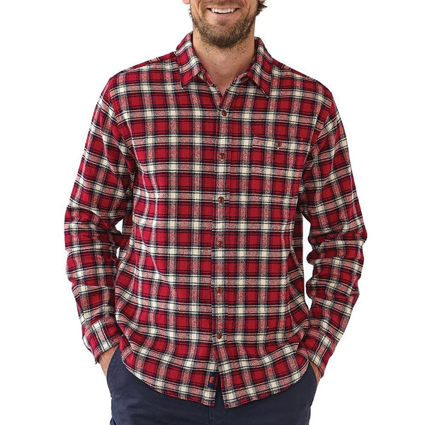 Washed Woodsman Heathered Plaid - Tibetan Red/Navy